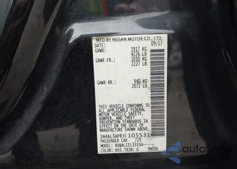 2018 Nissan Altima 2.5 Sv from USA, damaged, VIN 1N4AL3AP8JC105531